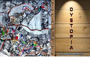 Abstract urban artwork titled "My Personal Dystopia" (2013) by artist Syeed, part of the Cosmo Mapping series, ink and pen on paper.